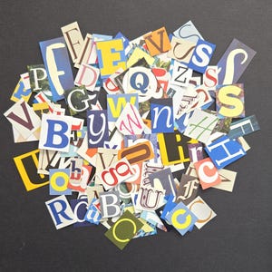 125+ Magazine Letters Ransom Note Letter Stash Scrapbooking Letters Alphabet Cutouts Letters for Junk Journaling Decoupage Collage image 2
