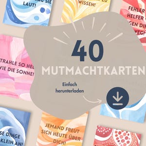 40 Mutmachkarten für Kinder & Jugendliche | Affirmationskarten für Kinder | Geschenk Einschulung | Selbstvertrauen | Achtsamkeitskarten
