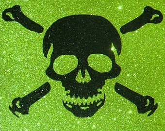 Poison Skull & Crossbones Glitter Art ~CLEARANCE~