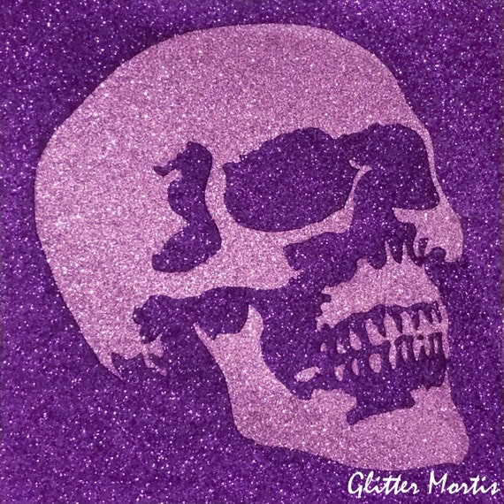 Creepy Cute Purple Skull Home Decor Pastel Goth Room Decor Soft Grunge Glitter Anatomy Wall Art