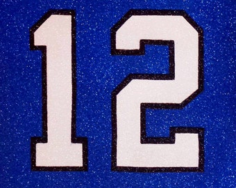 Seattle Seahawks 12th Man Inspired Glitter Art