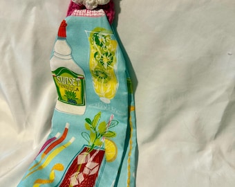 Crochet Flower Towel Holder