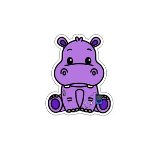 T1D Hippopotamus Sticker