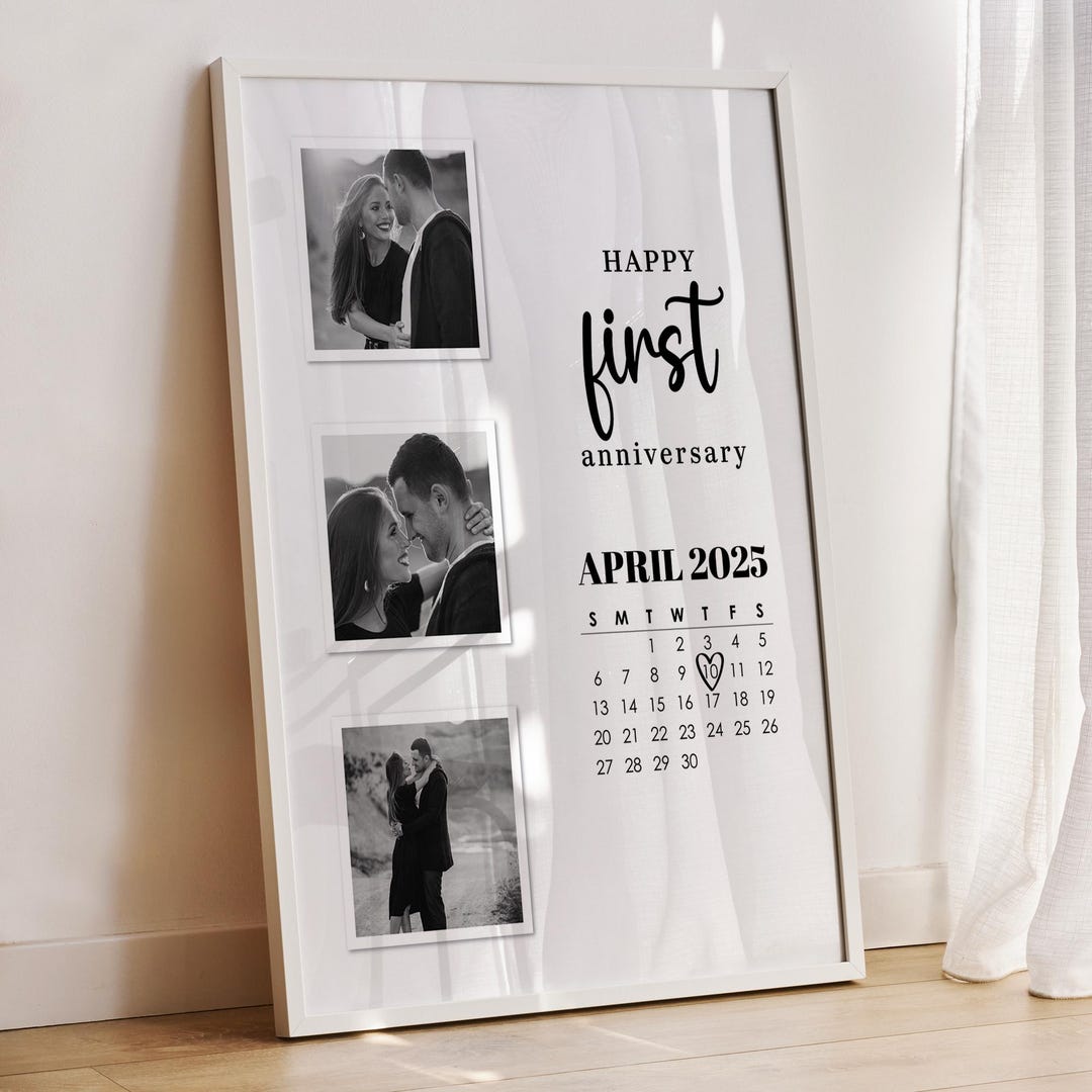 First Date Photo Frame Personalized Couple Photo Frame, Custom Picture Frame With Calendar ...