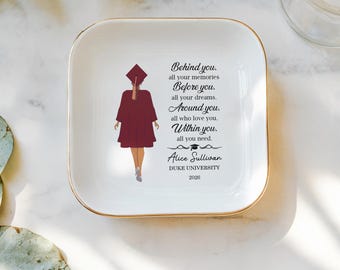 Personalized Graduation Trinket Dish, Class of 2026 Jewelry Holder