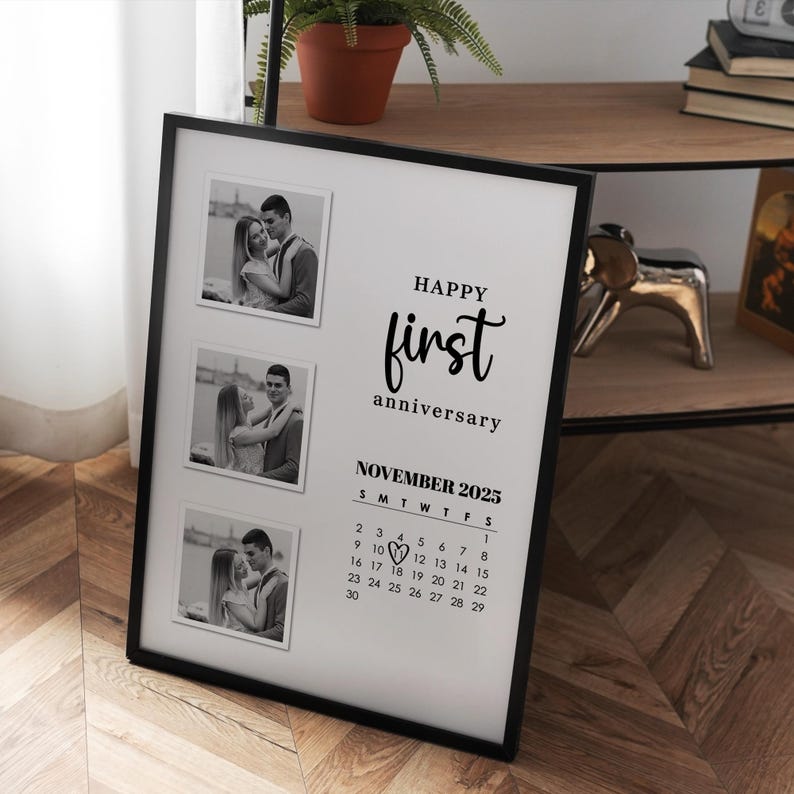 First Date Photo Frame Personalized Couple Photo Frame, Custom Picture Frame With Calendar ...