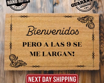 Bienvenidos Entrance Mat, Funny Welcome Mat, Home Doormat, Front Porch Decor, Coir Mat, New Home Gift, Spanish Doormat, Housewarming Gift