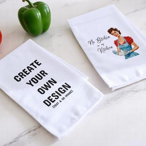 Create Your Own Design Dish Towel, Personalized Kitchen Towel, Photo Printed Towel, Colorful Kitchen Towel, Unique Gift, Kitchen Gift