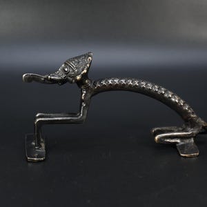 Antique Bronze Mythical Creature Door Handle | Gothic Cast Metal Gate Pull