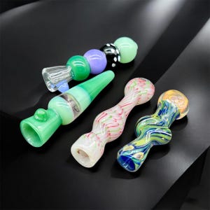 Unique Mystery Chillum Glass Pipe