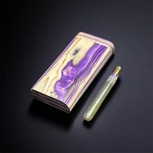 Set di pipa in legno realizzata a mano, pipa in legno con accenti viola e pipa da un colpo fumé dorata