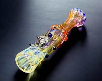 Thick Hand Blown Chillum Glass Pipe