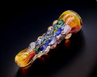 Hand Blown Glass Chillum Pipe – Fumed Heady American Glass