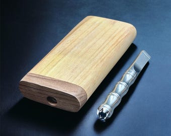 Handcrafted Wooden Dugout with Metal One Hitter Pipe