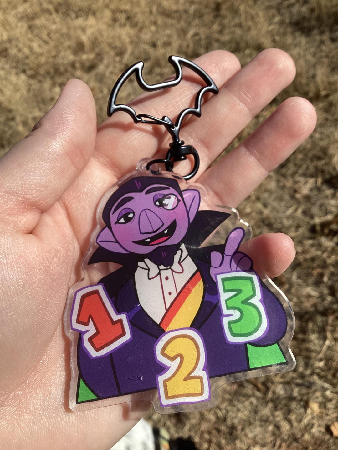 Pace Count Keychains The Count Sesame Street Keychain - Etsy