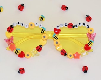 Yellow Beaded "Last of the Bugs" Adult Glasses
