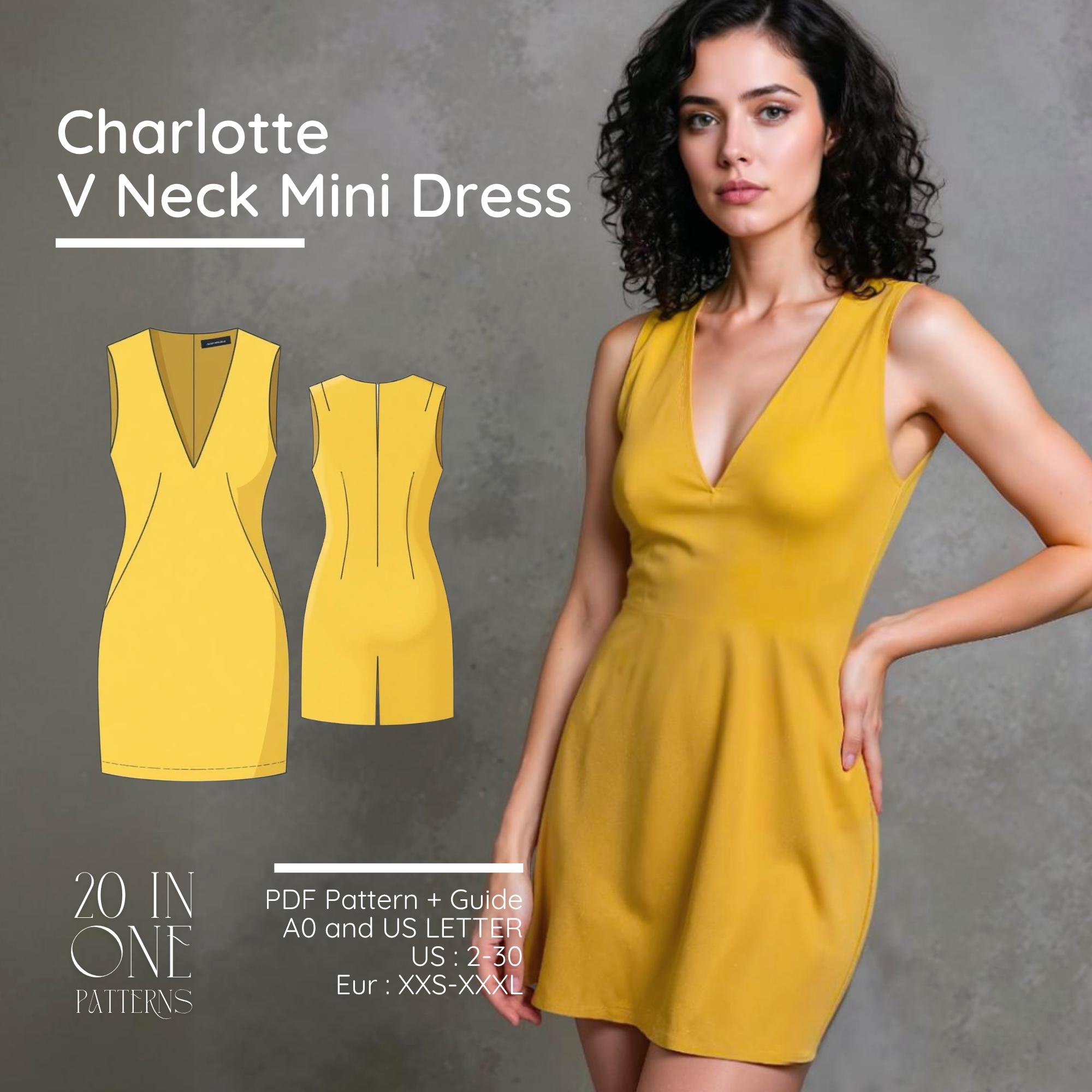 v neck bodycon dress pattern How to Draft a V-Neck Bodycon Dress Pattern