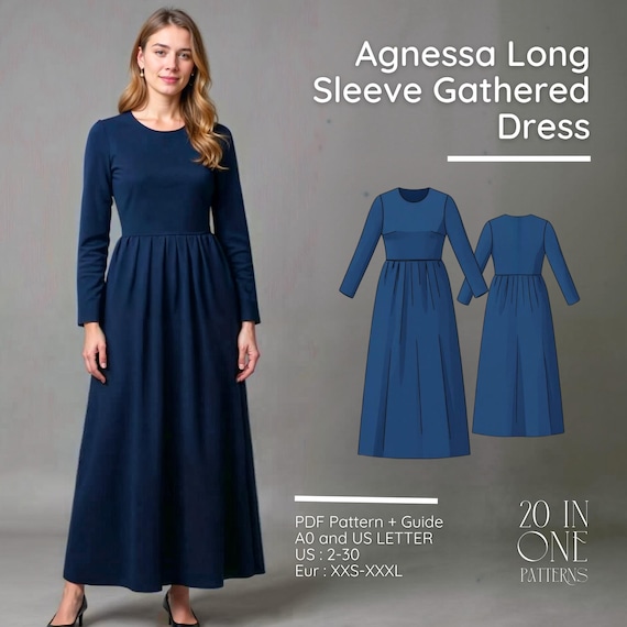chinese dress ladies V Neck Maxi Dress PDF Women's Sewing Pattern 'Daisy'  Winslet's Sewing  Patterns