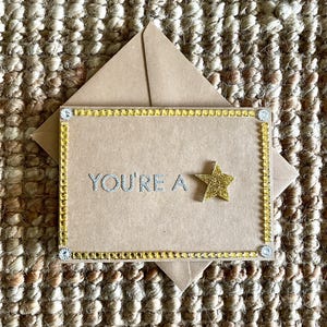 Carte artisanale « Vous êtes une star »