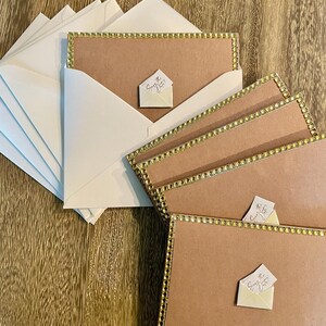 Conjunto de cartas de papelaria "Save The Date" feito à mão (conjunto de 5)