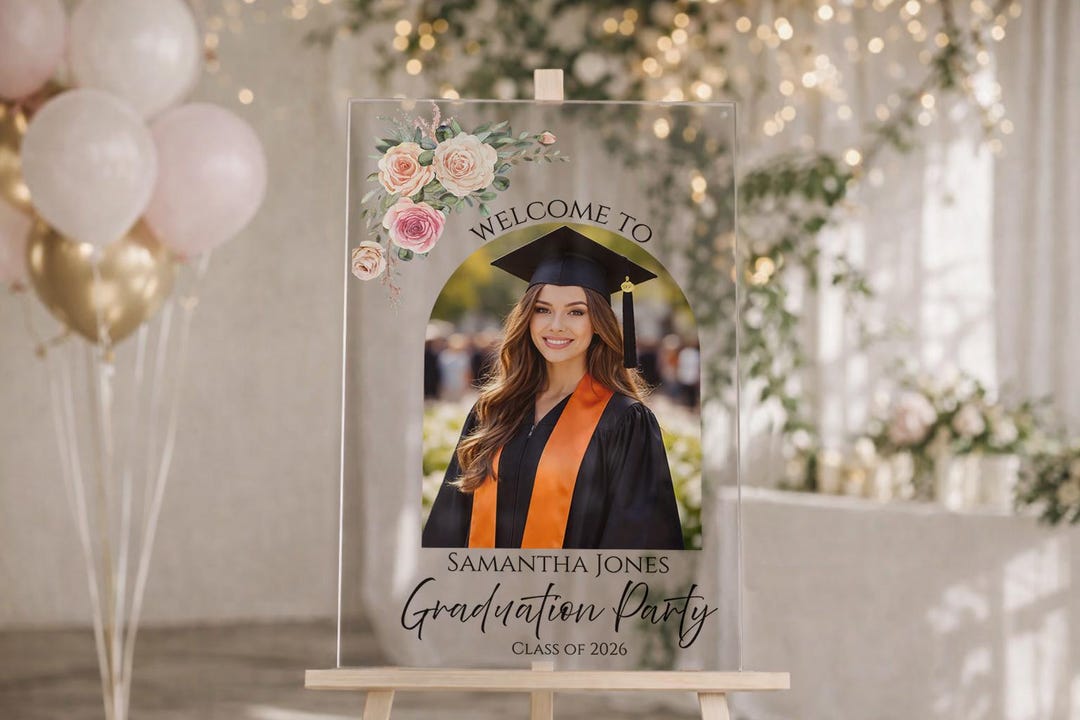 Personalized Acrylic Graduation Sign,custom Grad Welcome Sign,class of ...