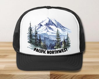 Pacific Northwest Trucker Cap, Mountain Hiking Hat