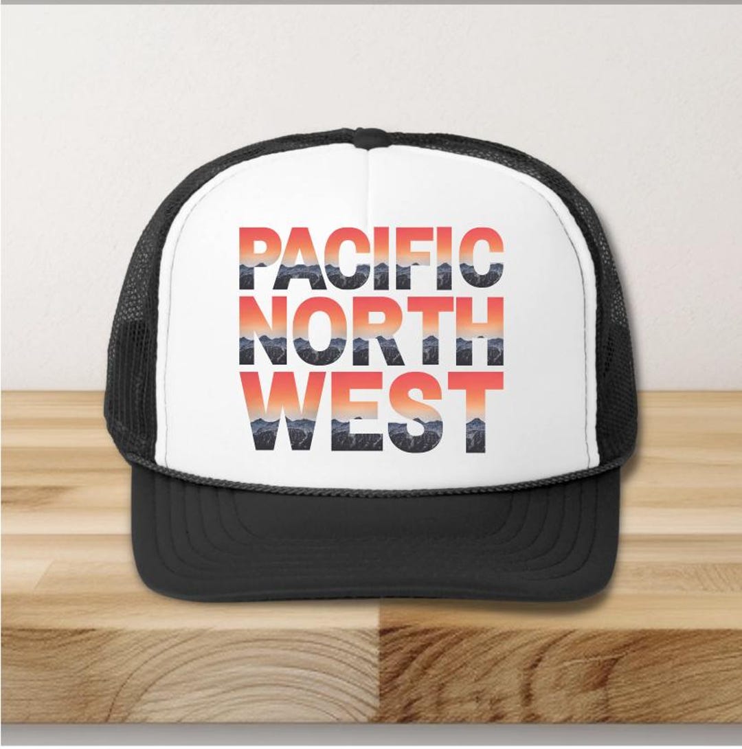 Pacific Northwest Trucker Hat, Outdoor Adventure Snapback Cap - Etsy
