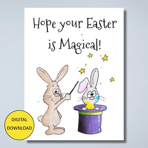 Funny Easter Card Postcard – INSTANT DOWNLOAD – Printable Card Post Card – Hope Your Easter is Magical!