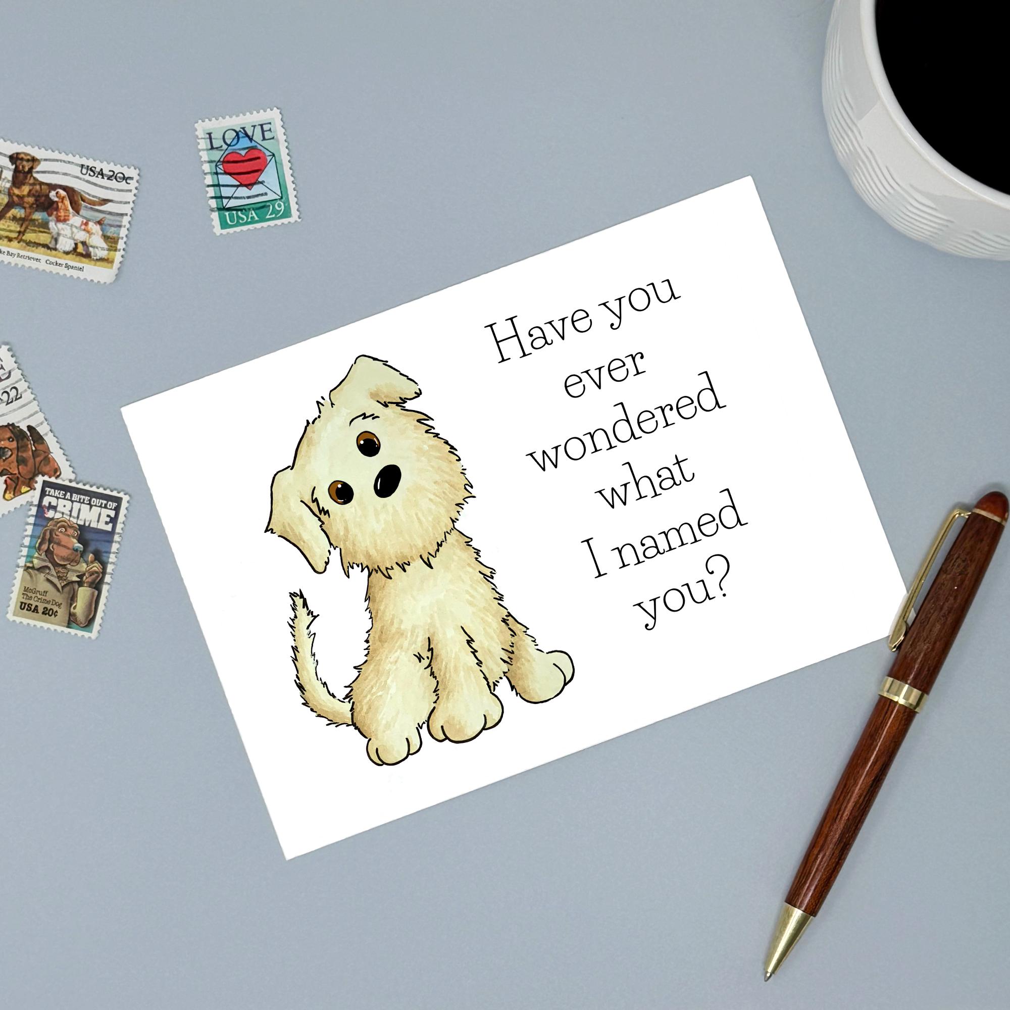 Funny Dog Greeting Card Postcard – INSTANT DOWNLOAD – Printable Card ...