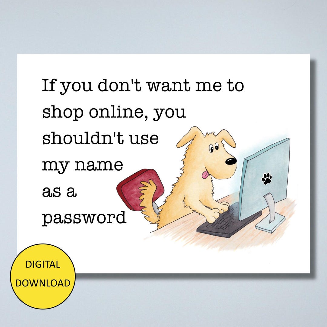 Funny Dog Greeting Card Postcard – INSTANT DOWNLOAD – Printable Card ...