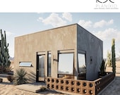 ADU House Plans PDF | 1 Bedroom Backyard Guest House | Desert Modern Design | Tiny Home Blueprint | Airbnb Rental Unit | Instant Download