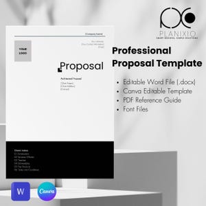 Architectural Proposal Template | Editable Contract for Architects & Designers | Canva and Word Format