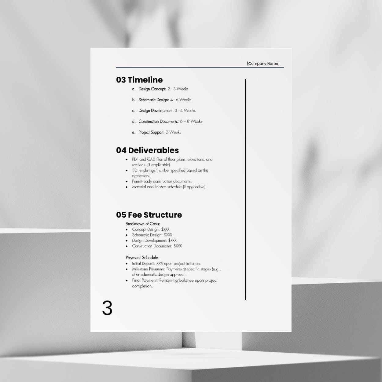 Architectural Proposal Template | Editable Contract for Architects ...