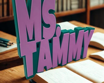 Placa personalizada para profesor, letrero personalizado para escritorio, regalo de oficina impreso en 3D, decoración para aula, regalo de agradecimiento para profesores