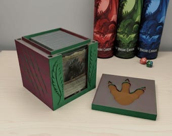 MTG EDH Deck Box | Mythic Dinosaur Deck Box Commander Showcase