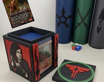 Deck Box MTG Ellie and Joel - Porte-cartes Partner Commander EDH - Plus de 100 étuis doubles Commander Toploaders