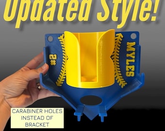 Custom Baseball/Softball Dugout Organizer - Holds bat, bottle, bag, glove, or helmet