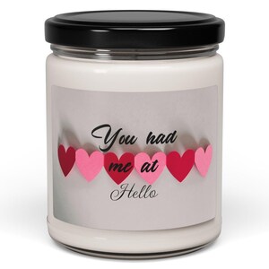 You Betted Me at Hello Duftende Sojakerze, 9 Unzen Valentinstag Kerze, Wohnkultur, Sojakerze, Geschenkkerze Herzkerze, umweltfreundlich