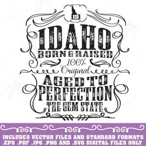 Idaho Whiskey Label vector graphics, Idaho Svg, Idaho eps, Idaho pdf, Idaho png, Idaho jpg, Idaho Clip Art