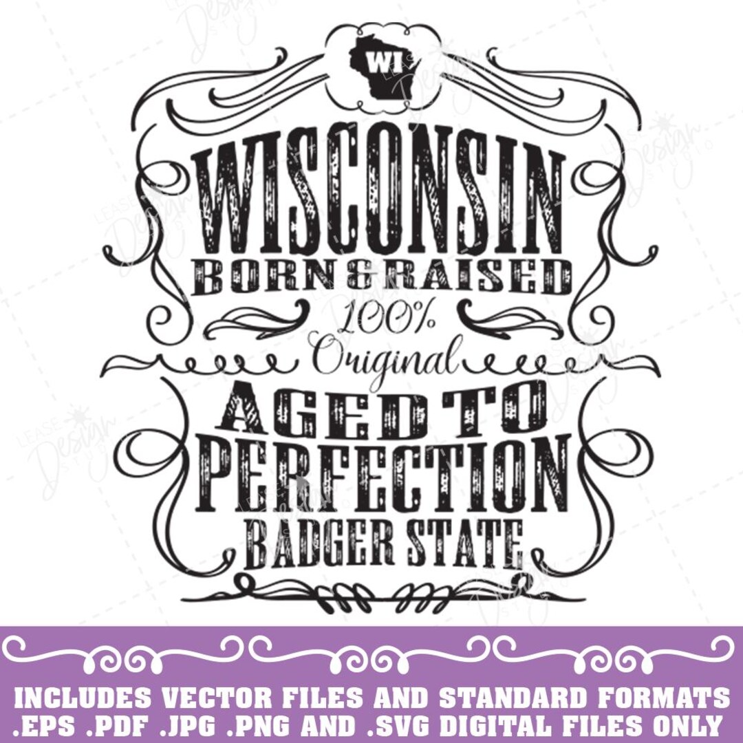 Wisconsin Whiskey Label Vector Graphics (digital Files) - Etsy