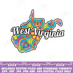 West Virginia Mandala vector graphic bundle, West Virginia Svg, West Virginia eps, West West Virginia pdf, WV png, WV jpg, WV Clip Art