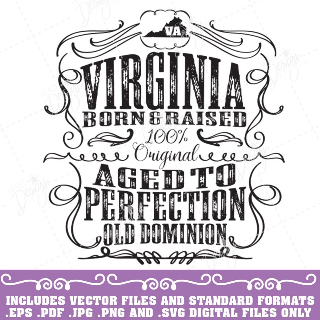 Virginia Whiskey Label Vector Graphics (digital Download) - Etsy