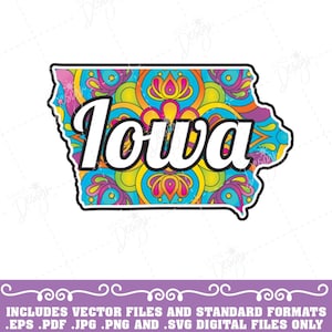 Iowa Mandala vector graphic bundle, Iowa Svg, Iowa eps, Iowa pdf, Iowa png, Iowa jpg, Iowa Clip Art