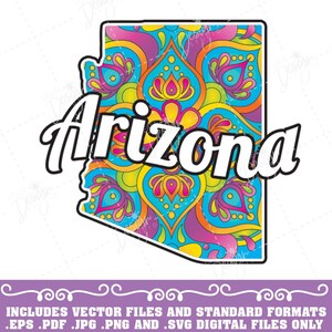 Arizona Mandala Vektorgrafik-Paket, Arizona svg, Arizona eps, Arizona pdf, Arizona png, Arizona jpg, Arizona Clip Art