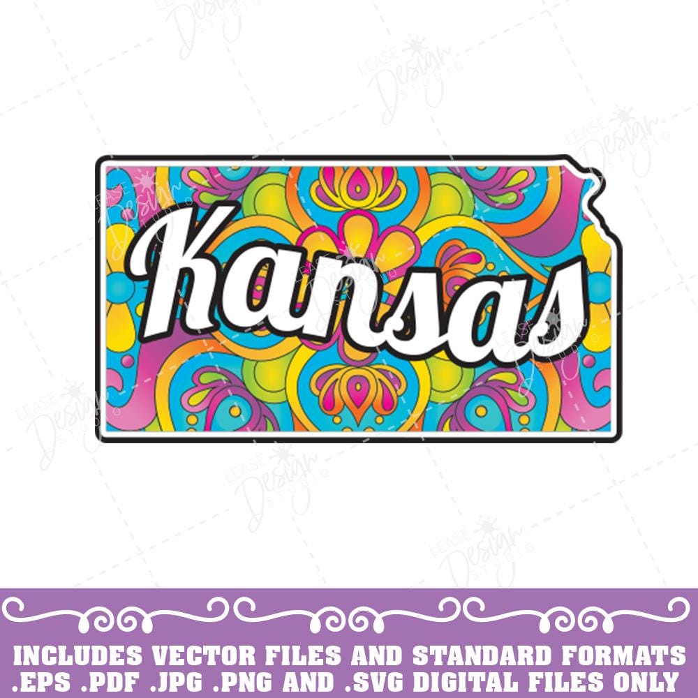 Paquete de gráficos vectoriales de Kansas Mandala, Kansas Svg, Kansas eps, Kansas pdf, Kansas png, Kansas jpg, Kansas Clip Art