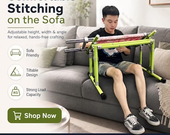 Suitable for Sofa Use Cross Stitch Aluminum Stand,, Aluminum Alloy, Tiltable Width Adjustable, Bed & Table Use, Strong Load Capacity