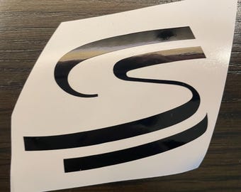 Hoogwaardige Ayrton Senna-beletteringssticker – Zwart vinyl