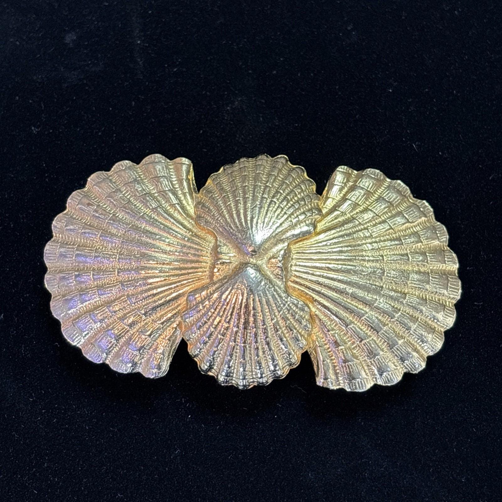 Vintage Douglas Paquette 80s gold stretch seashell belt. great W/ dress, jeans. Seashell Buckle Belt - Etsy main image 4