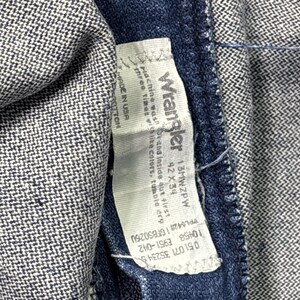 Vintage Wrangler Jeans 42x34 Tagamax Western Workwear Blue Denim image 4