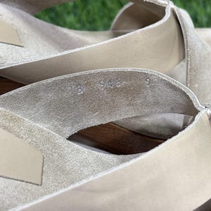 Tommy Bahama Wooden Say No Raw Sugar Italy Suede Leather Slide Sandals image 7